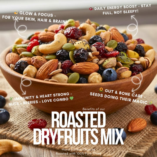 Dry Fruits Mix – Ghee Roasted Royal Blend | Power of 9 Nuts & Seeds